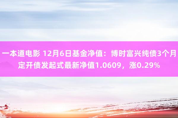 一本道电影 12月6日基金净值：博时富兴纯债3个月定开债发起式最新净值1.0609，涨0.29%
