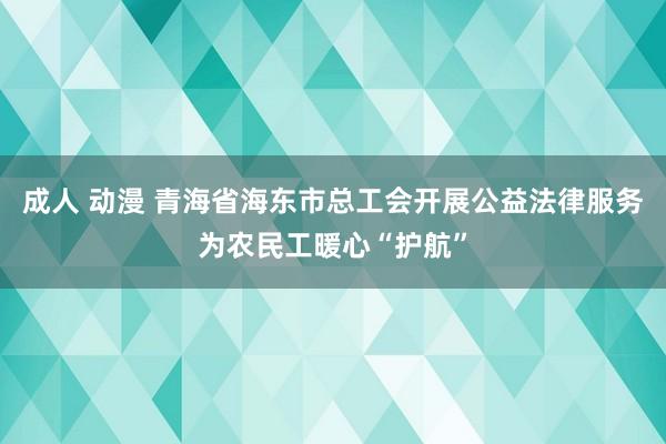 成人 动漫 青海省海东市总工会开展公益法律服务为农民工暖心“护航”