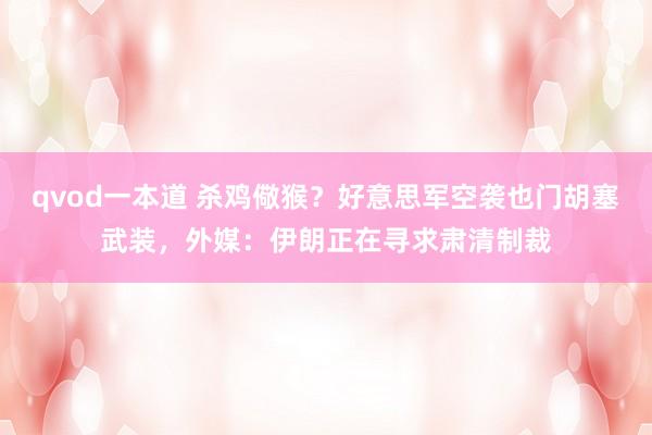qvod一本道 杀鸡儆猴？好意思军空袭也门胡塞武装，外媒：伊朗正在寻求肃清制裁