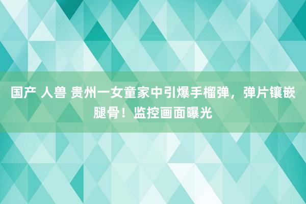 国产 人兽 贵州一女童家中引爆手榴弹，弹片镶嵌腿骨！监控画面曝光