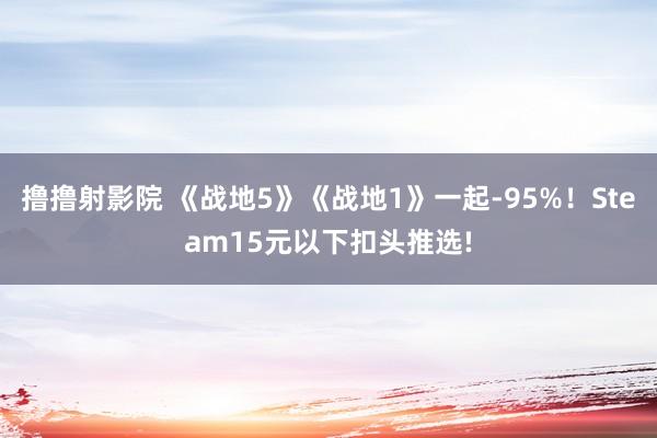 撸撸射影院 《战地5》《战地1》一起-95%！Steam15元以下扣头推选!