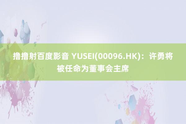 撸撸射百度影音 YUSEI(00096.HK)：许勇将被任命为董事会主席