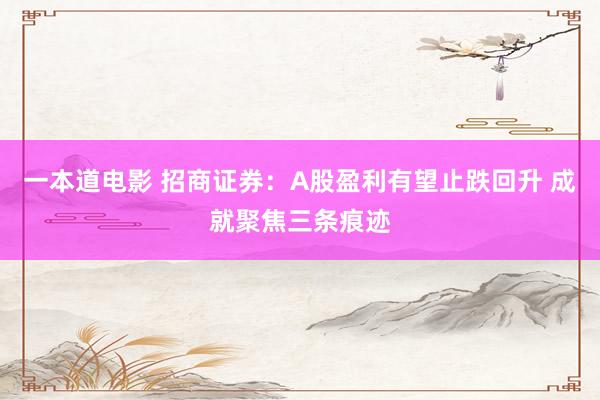 一本道电影 招商证券：A股盈利有望止跌回升 成就聚焦三条痕迹