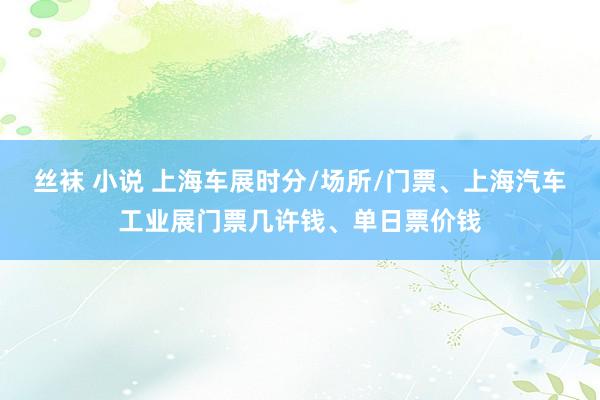 丝袜 小说 上海车展时分/场所/门票、上海汽车工业展门票几许钱、单日票价钱