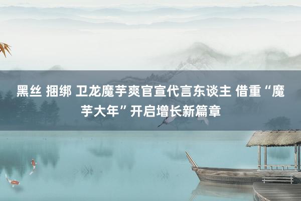 黑丝 捆绑 卫龙魔芋爽官宣代言东谈主 借重“魔芋大年”开启增长新篇章