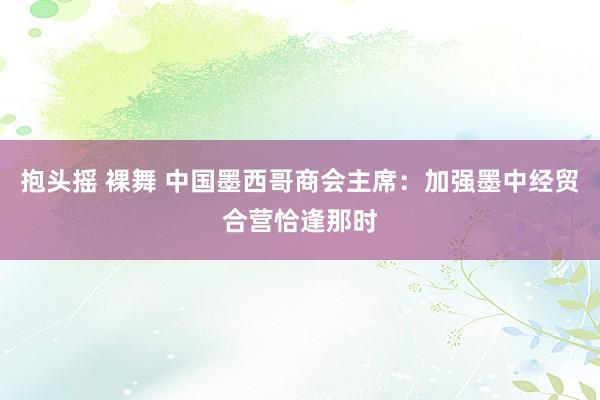 抱头摇 裸舞 中国墨西哥商会主席：加强墨中经贸合营恰逢那时