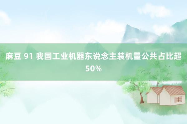 麻豆 91 我国工业机器东说念主装机量公共占比超50%
