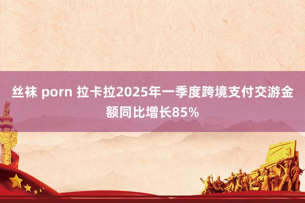 丝袜 porn 拉卡拉2025年一季度跨境支付交游金额同比增长85%